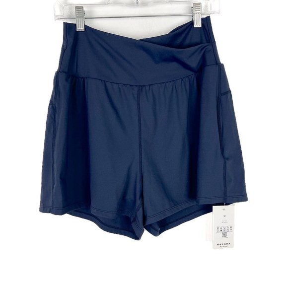NWT HALARA High Waisted Crossover Side Pocket 2-in-1 Casual Shorts Size Medium M - Picture 2 of 12